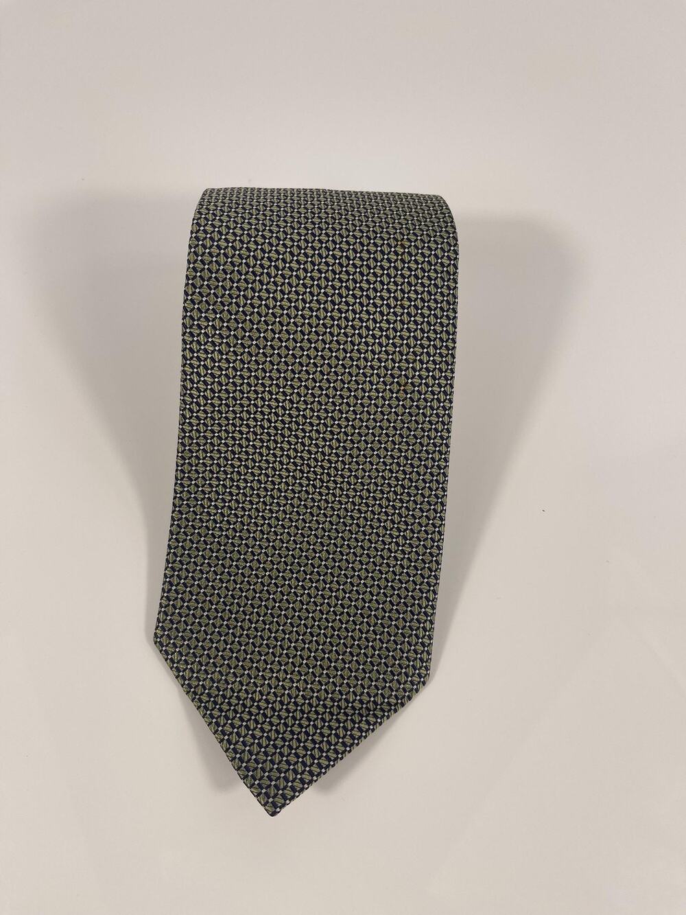 Brooks Brothers 346 Tie Men's Silk Geometric Pattern Necktie Classic Made in USA